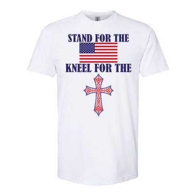 Stand For the Flag Kneel For the Cross National Anthem Softstyle® CVC T-Shirt