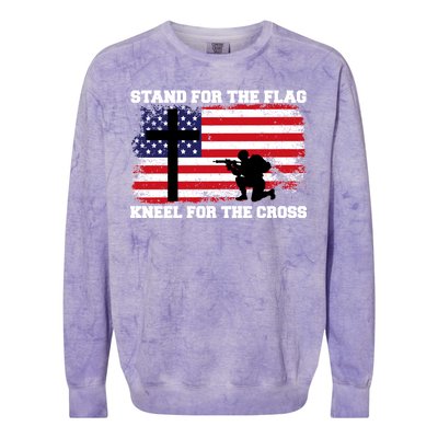 Stand For the Flag Kneel for the Cross USA Army Colorblast Crewneck Sweatshirt