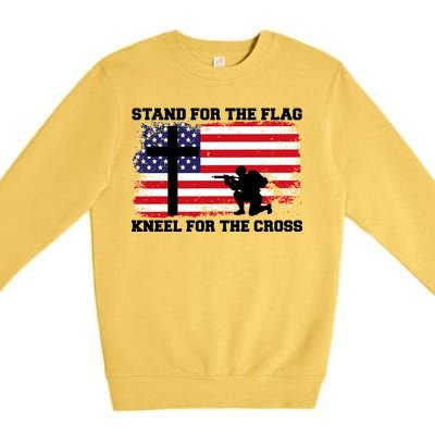 Stand For the Flag Kneel for the Cross USA Army Premium Crewneck Sweatshirt