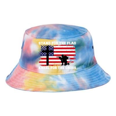 Stand For the Flag Kneel for the Cross USA Army Tie Dye Newport Bucket Hat