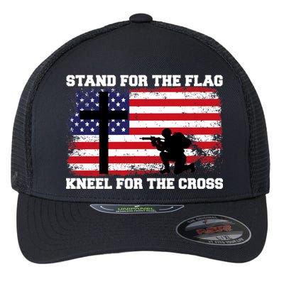 Stand For the Flag Kneel for the Cross USA Army Flexfit Unipanel Trucker Cap