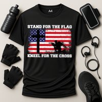 Stand For the Flag Kneel for the Cross USA Army Performance Shirt