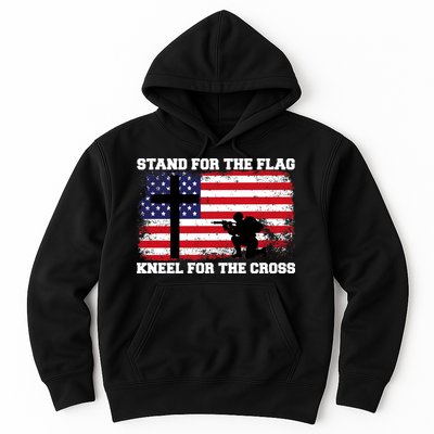 Stand For the Flag Kneel for the Cross USA Army Hoodie