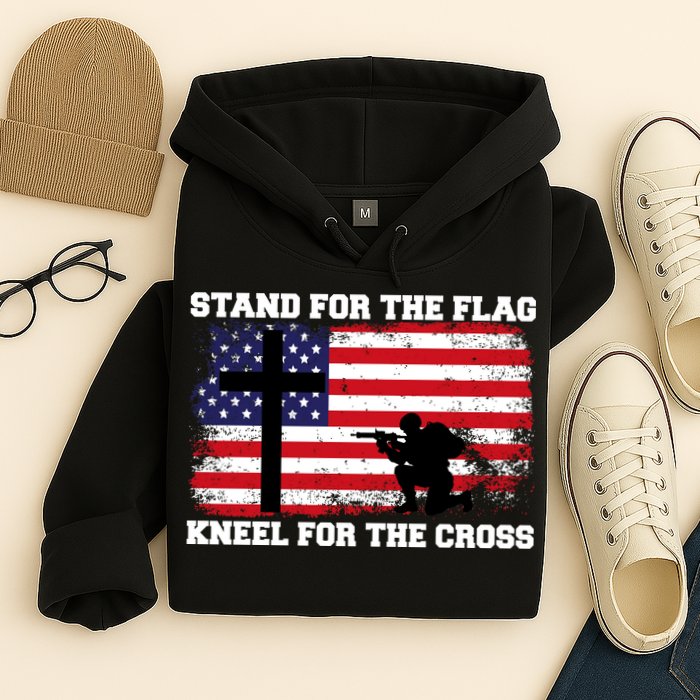 Stand For the Flag Kneel for the Cross USA Army Hoodie