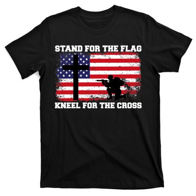 Stand For the Flag Kneel for the Cross USA Army T-Shirt