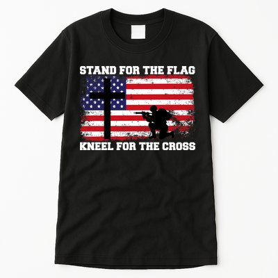 Stand For the Flag Kneel for the Cross USA Army Tall T-Shirt