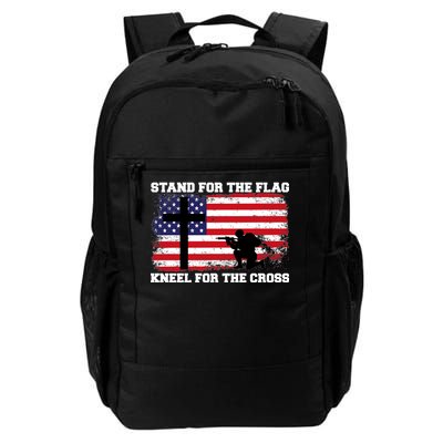 Stand For the Flag Kneel for the Cross USA Army Daily Commute Backpack