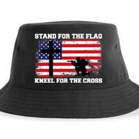 Stand For the Flag Kneel for the Cross USA Army Sustainable Bucket Hat