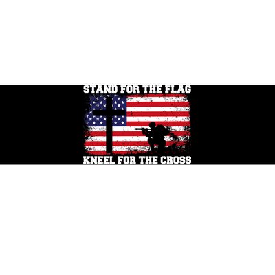 Stand For the Flag Kneel for the Cross USA Army Bumper Sticker