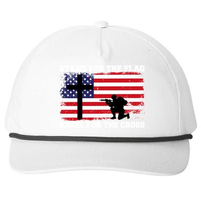 Stand For the Flag Kneel for the Cross USA Army Snapback Five-Panel Rope Hat