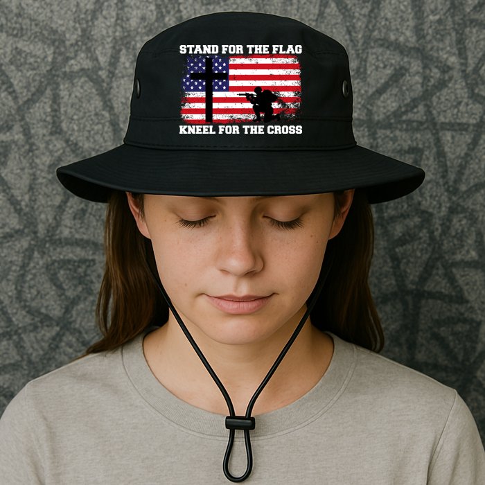 Stand For the Flag Kneel for the Cross USA Army Bucket Hat