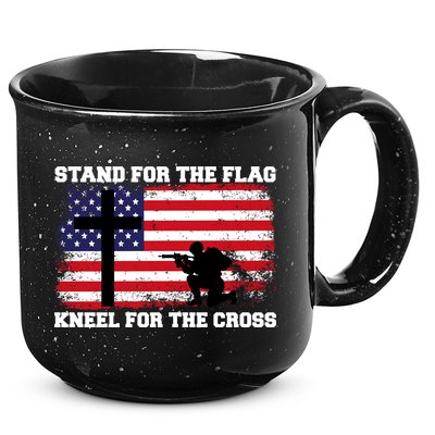 Stand For the Flag Kneel for the Cross USA Army 15oz Campfire Ceramic Mug