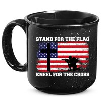 Stand For the Flag Kneel for the Cross USA Army 15oz Campfire Ceramic Mug