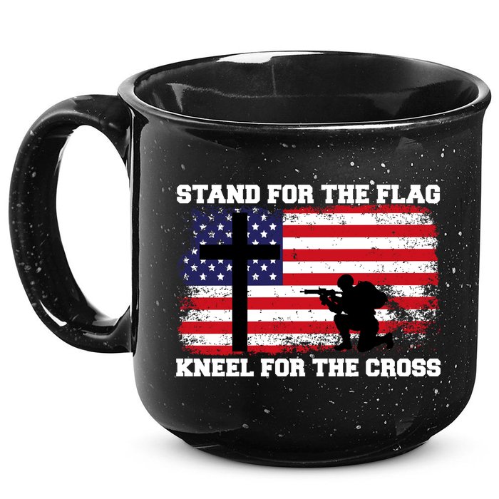 Stand For the Flag Kneel for the Cross USA Army 15oz Campfire Ceramic Mug
