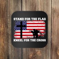 Stand For the Flag Kneel for the Cross USA Army Coaster