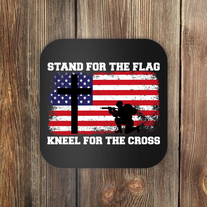 Stand For the Flag Kneel for the Cross USA Army Coaster