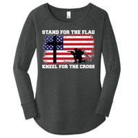 Stand For the Flag Kneel for the Cross USA Army Women's Perfect Tri Tunic Long Sleeve Shirt