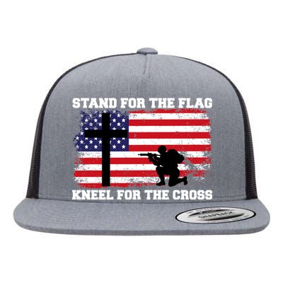 Stand For the Flag Kneel for the Cross USA Army Flat Bill Trucker Hat