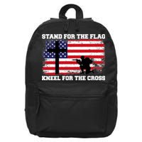 Stand For the Flag Kneel for the Cross USA Army 16 in Basic Backpack