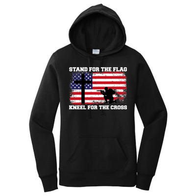 Stand For the Flag Kneel for the Cross USA Army Women's Pullover Hoodie