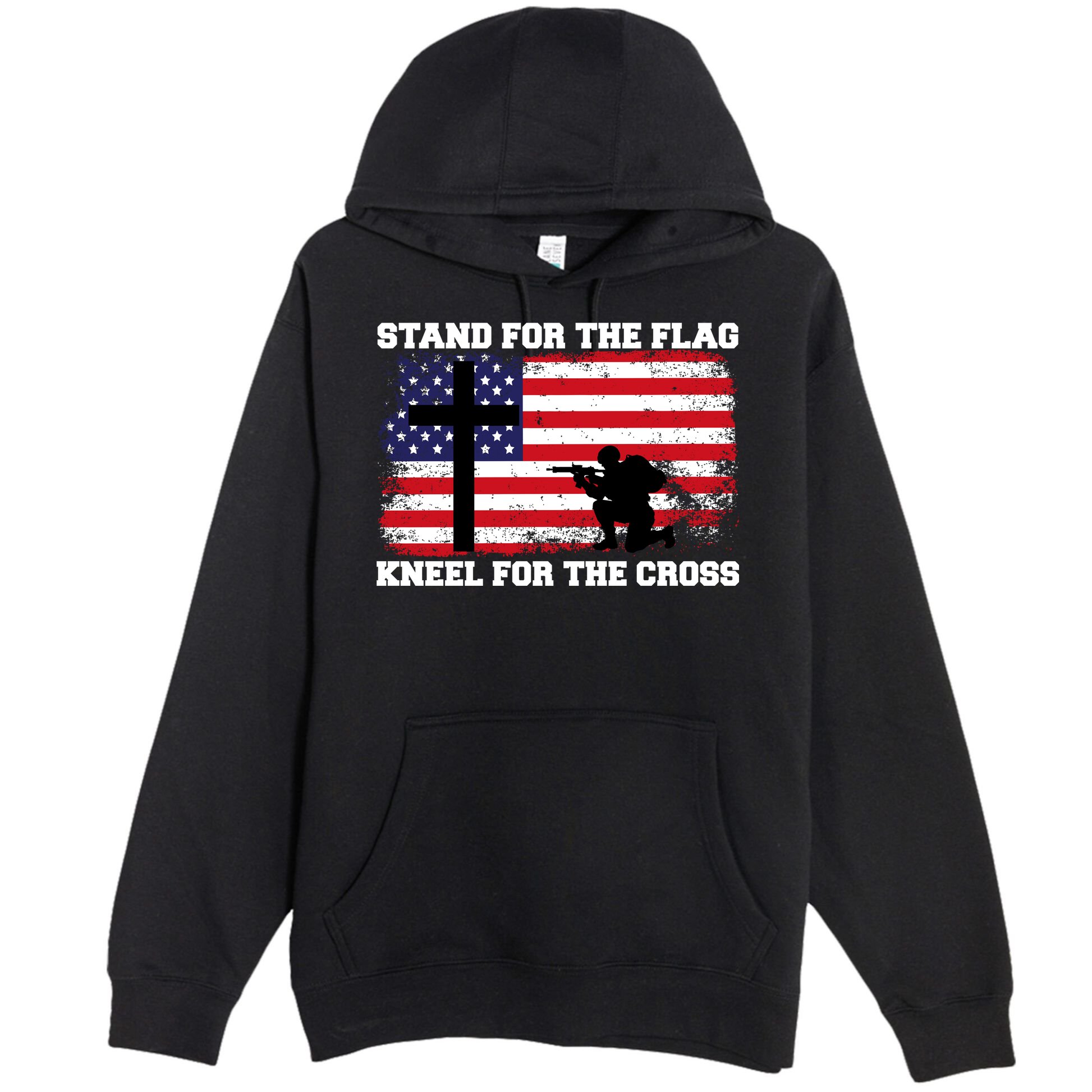 Stand For the Flag Kneel for the Cross USA Army Premium Pullover Hoodie
