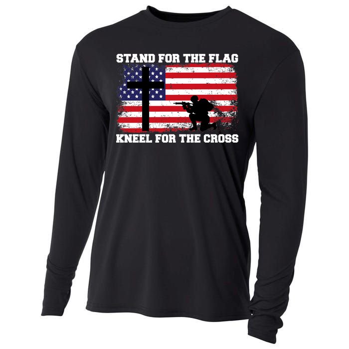 Stand For the Flag Kneel for the Cross USA Army Cooling Performance Long Sleeve Crew