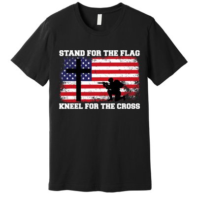 Stand For the Flag Kneel for the Cross USA Army Premium T-Shirt