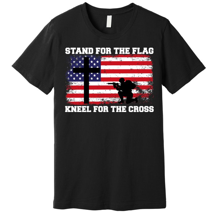 Stand For the Flag Kneel for the Cross USA Army Premium T-Shirt