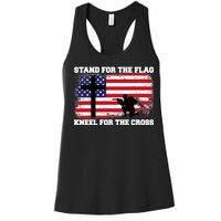 Stand For the Flag Kneel for the Cross USA Army Women's Racerback Tank