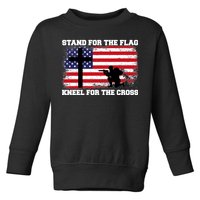 Stand For the Flag Kneel for the Cross USA Army Toddler Sweatshirt