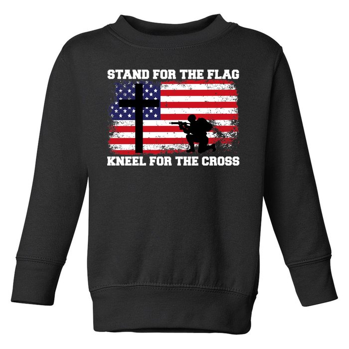 Stand For the Flag Kneel for the Cross USA Army Toddler Sweatshirt