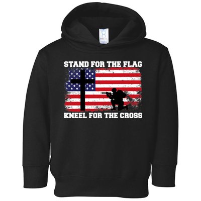 Stand For the Flag Kneel for the Cross USA Army Toddler Hoodie