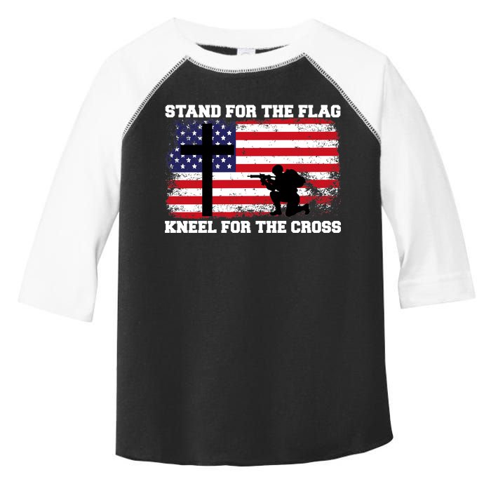 Stand For the Flag Kneel for the Cross USA Army Toddler Fine Jersey T-Shirt