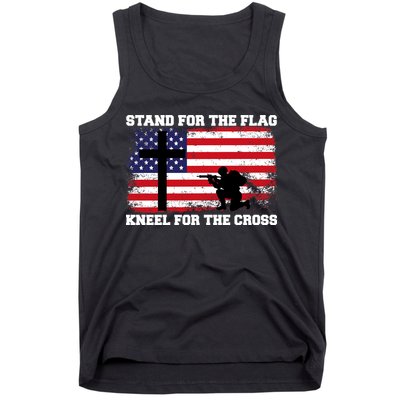 Stand For the Flag Kneel for the Cross USA Army Tank Top