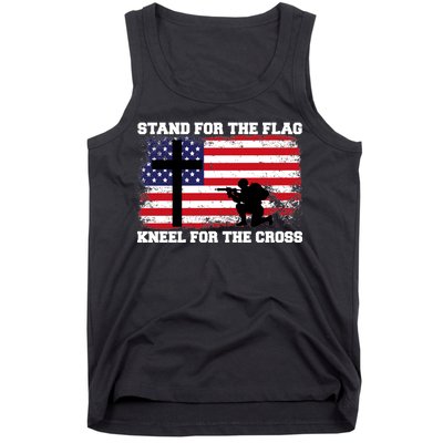 Stand For the Flag Kneel for the Cross USA Army Tank Top