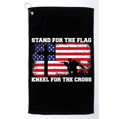 Stand For the Flag Kneel for the Cross USA Army Platinum Collection Golf Towel