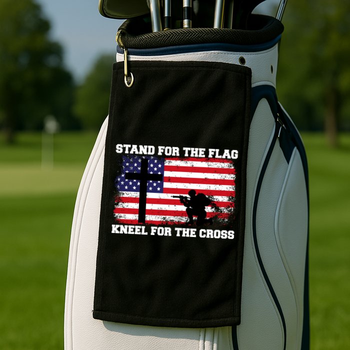 Stand For the Flag Kneel for the Cross USA Army Golf Towel
