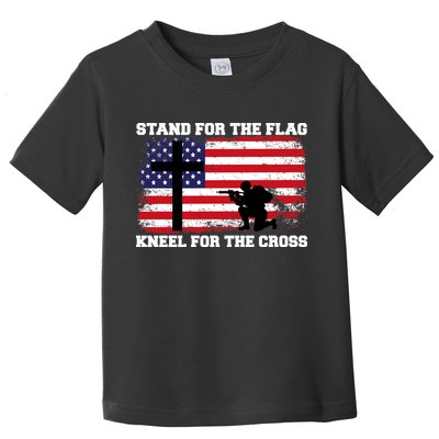 Stand For the Flag Kneel for the Cross USA Army Toddler T-Shirt