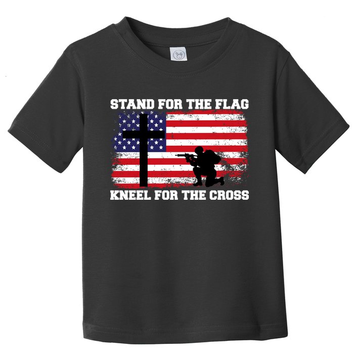 Stand For the Flag Kneel for the Cross USA Army Toddler T-Shirt