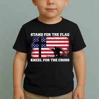 Stand For the Flag Kneel for the Cross USA Army Toddler T-Shirt