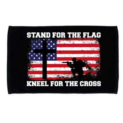 Stand For the Flag Kneel for the Cross USA Army Microfiber Hand Towel