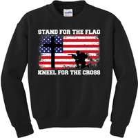 Stand For the Flag Kneel for the Cross USA Army Kids Sweatshirt