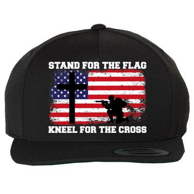 Stand For the Flag Kneel for the Cross USA Army Wool Snapback Cap