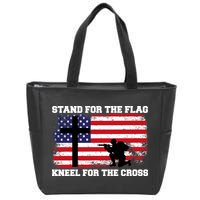 Stand For the Flag Kneel for the Cross USA Army Zip Tote Bag