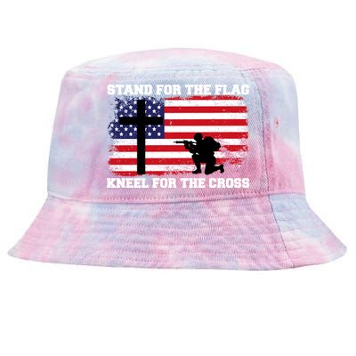 Stand For the Flag Kneel for the Cross USA Army Tie-Dyed Bucket Hat