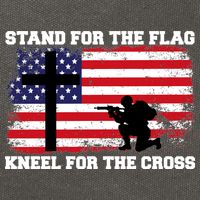 Stand For the Flag Kneel for the Cross USA Army Cotton Canvas Backpack
