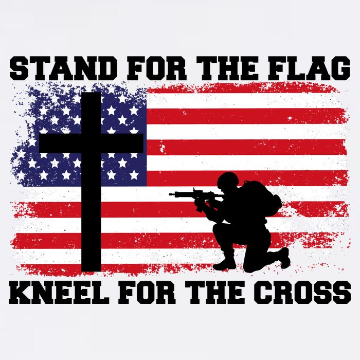Stand For the Flag Kneel for the Cross USA Army Garment-Dyed Sweatshirt