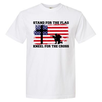 Stand For the Flag Kneel for the Cross USA Army Garment-Dyed Heavyweight T-Shirt