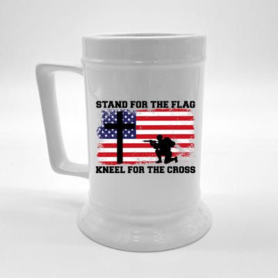 Stand For the Flag Kneel for the Cross USA Army Beer Stein