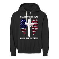 Stand For The Flag Kneel For The Cross USA Eagle Garment-Dyed Fleece Hoodie